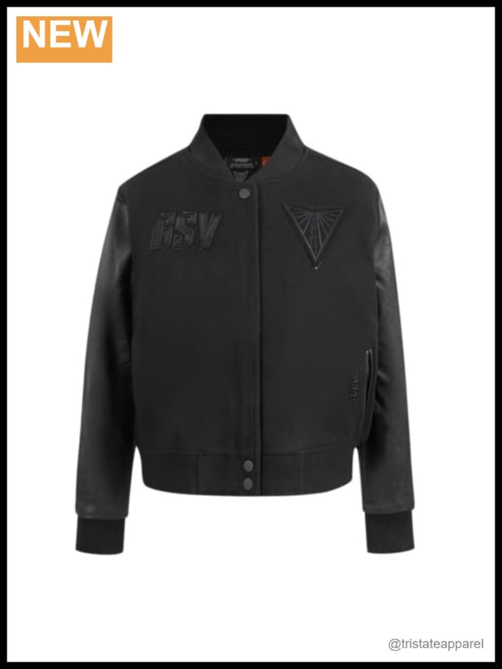 Wool Varsity Jacket with Faux Leather Sleeves, Quilted Lining, WNBA Licensed